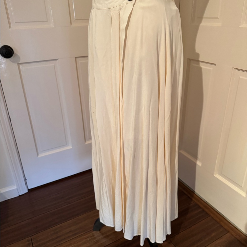 Who What Wear Cream Wrap Skirt